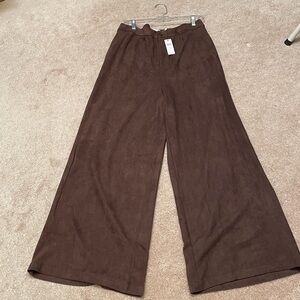 Anthropologie bishop + young suedecloth palazzo pants size XL NWT